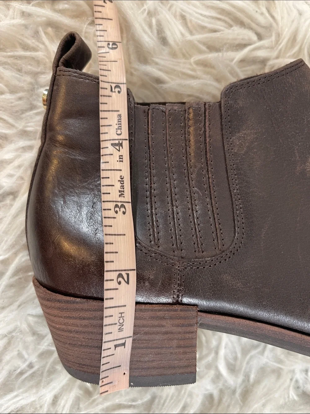 Michael Kors Boots Womens Size 9.5 Brown Leather Chelsea Ankle Booties Slip In